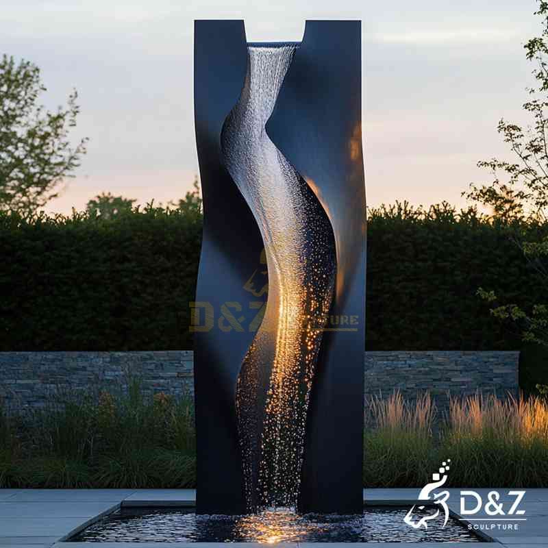 outdoor modern wall fountain
