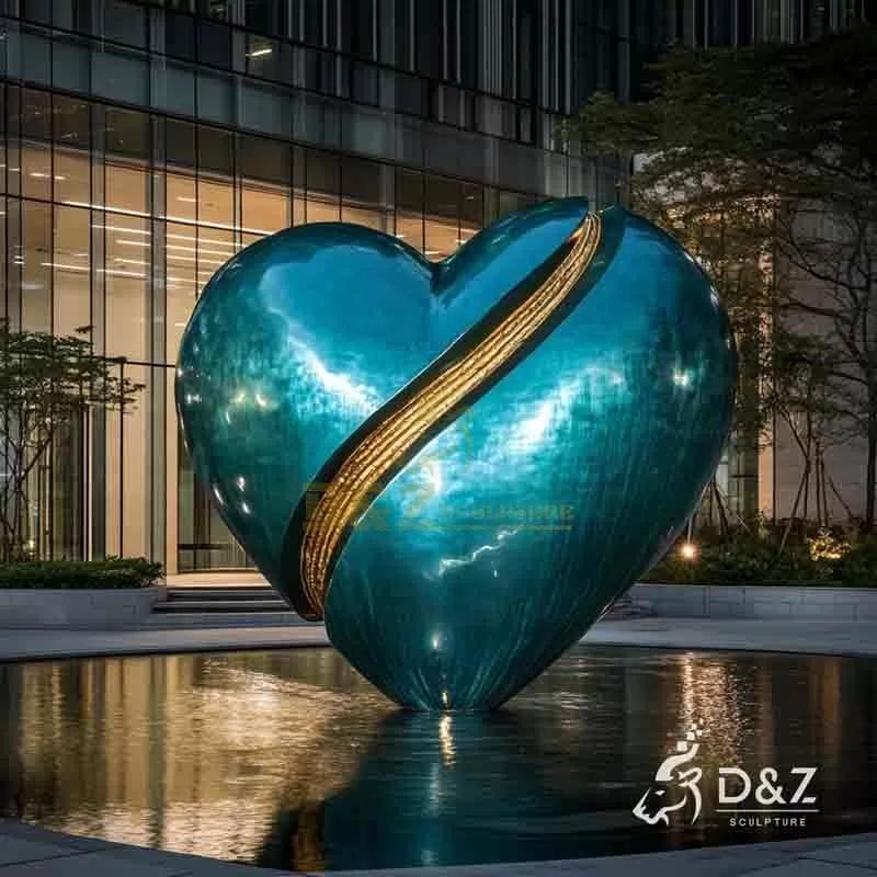 Stunning Giant Bronze Art Heart Sculpture for Sale DZ-918