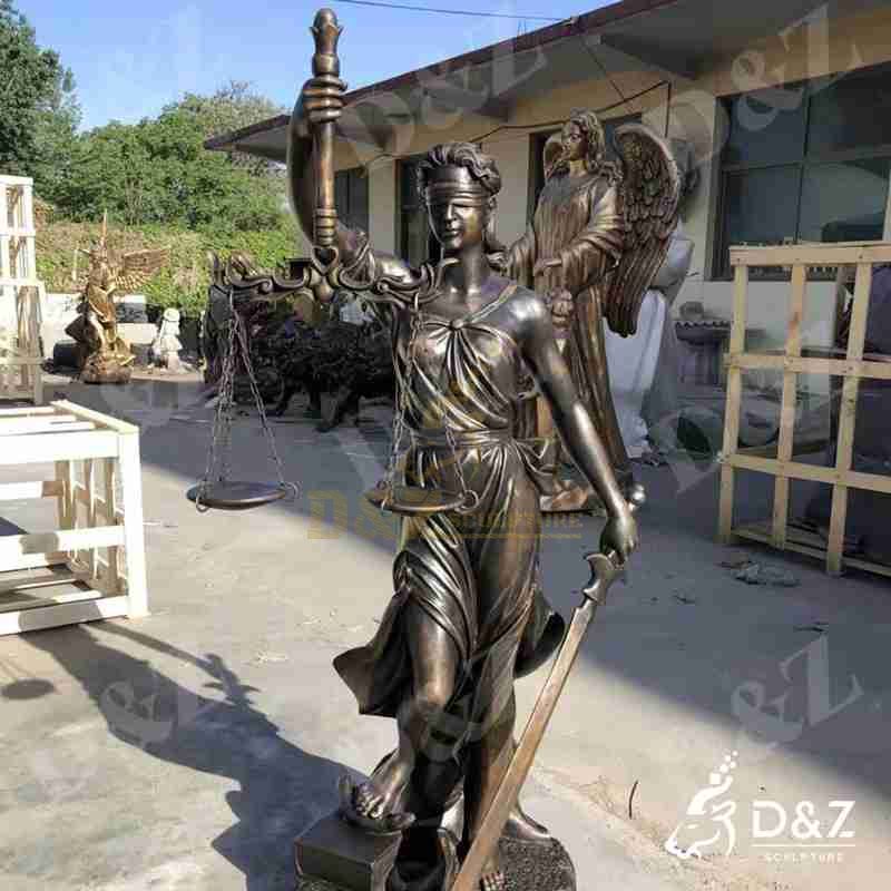 justitia statue bronze