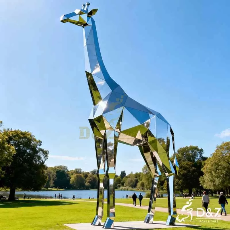 Large Modern Metal Giraffe Sculpture for Outdoor DZJ-237