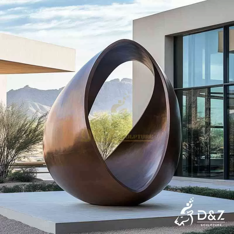 Modern Abstract Bronze Ribbon Sculpture for Sale DZJ-245
