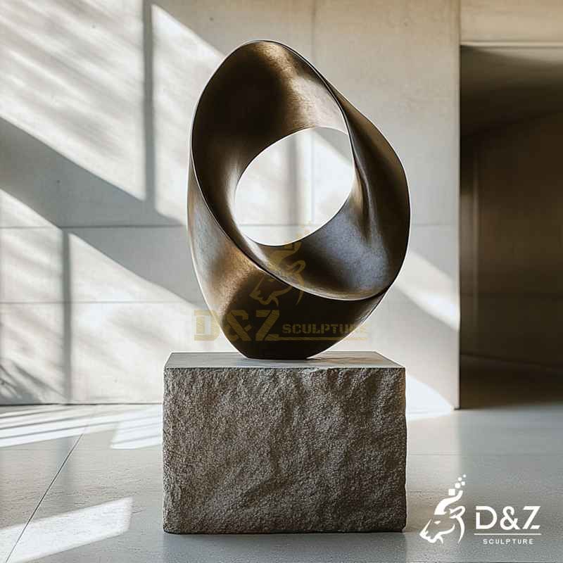 Modern Abstract Bronze Ribbon Sculpture for Sale DZJ-249