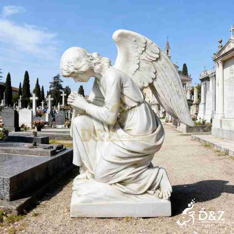 white marble angel statue