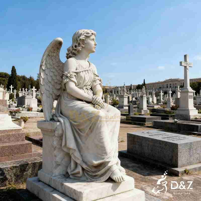 large marble angel statues