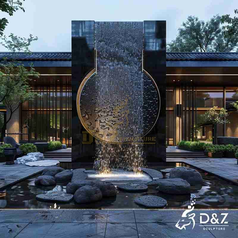 black wall fountain​