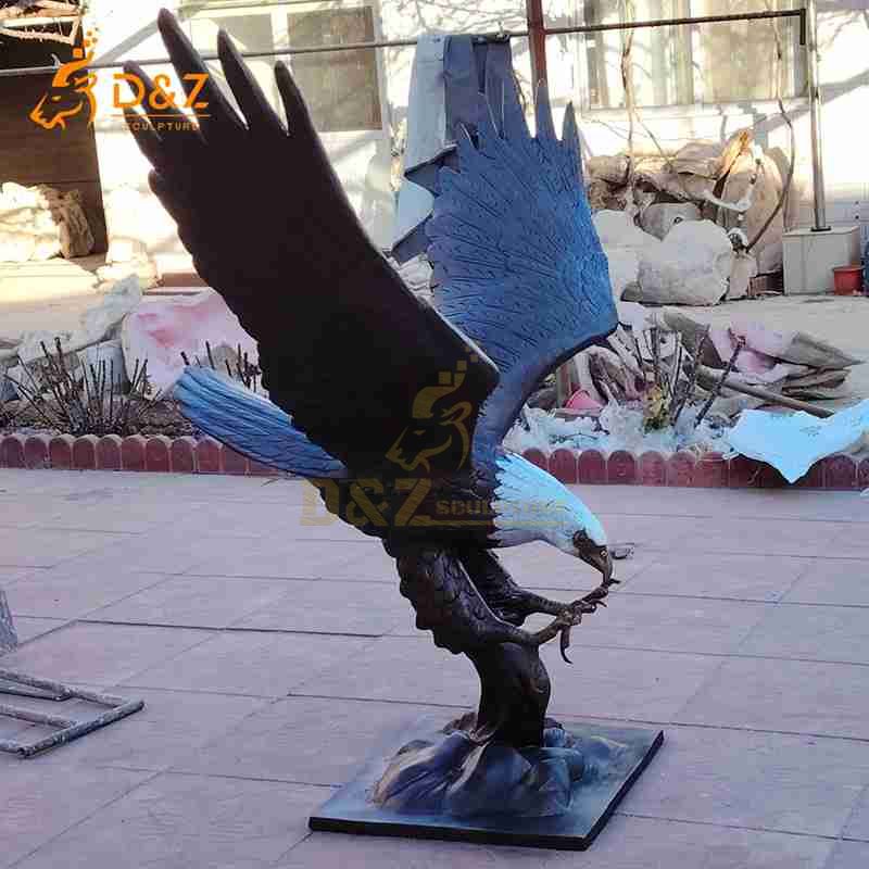 Large Outdoor Bronze Bald Eagle Statue for Sale DZJ-261