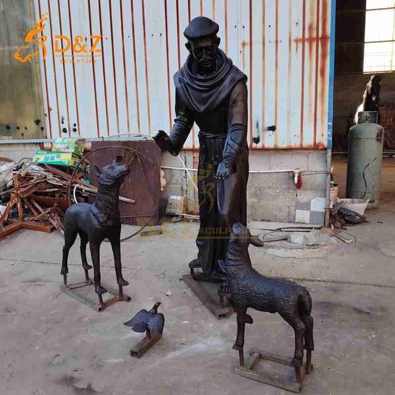 outdoor st francis statue