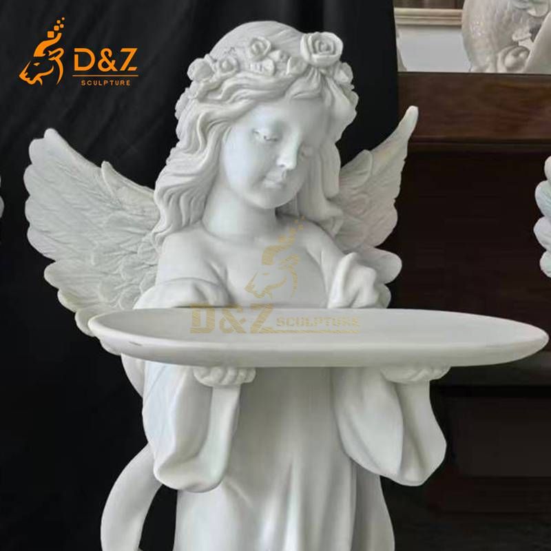 white marble angel statues