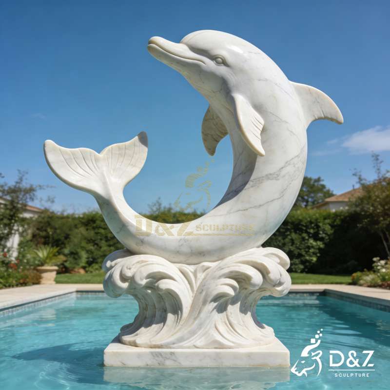 dolphin statue