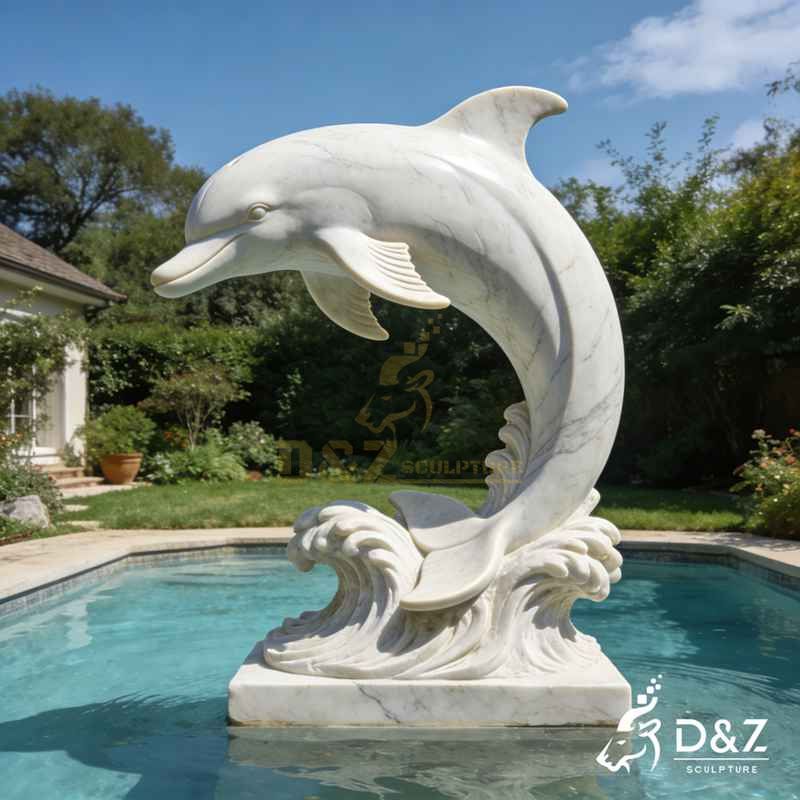 outdoor dolphin statue