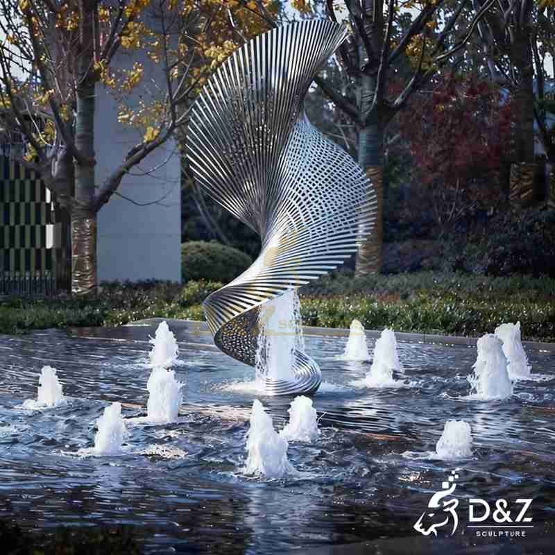 metal sculpture fountains