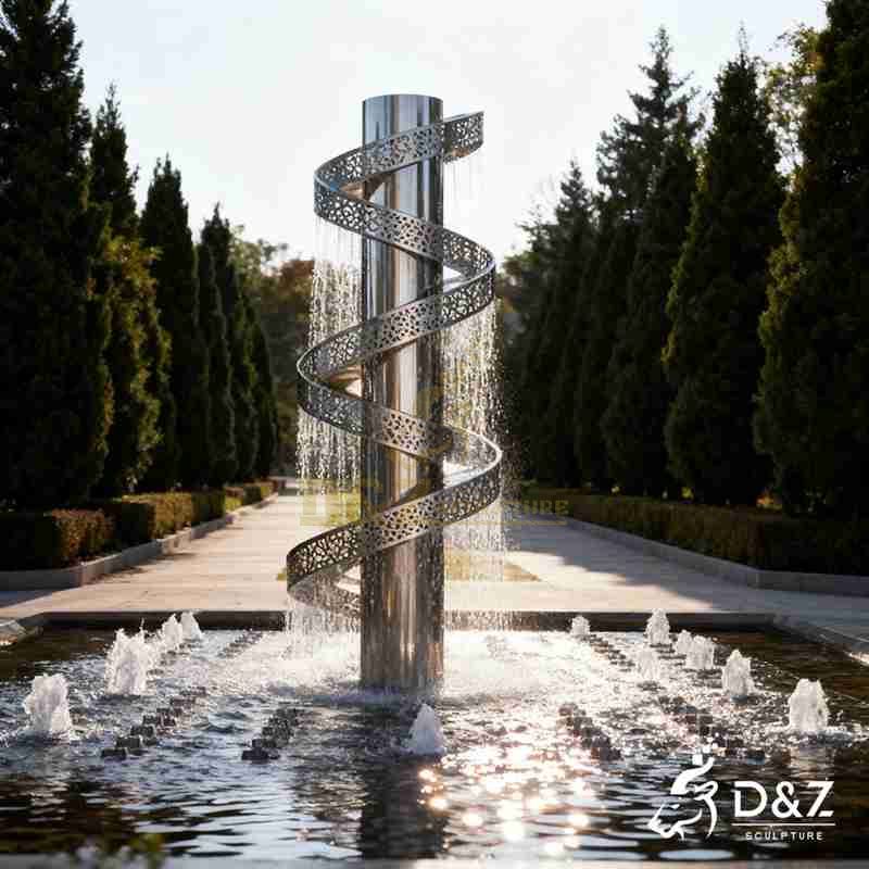 outdoor spiral fountain