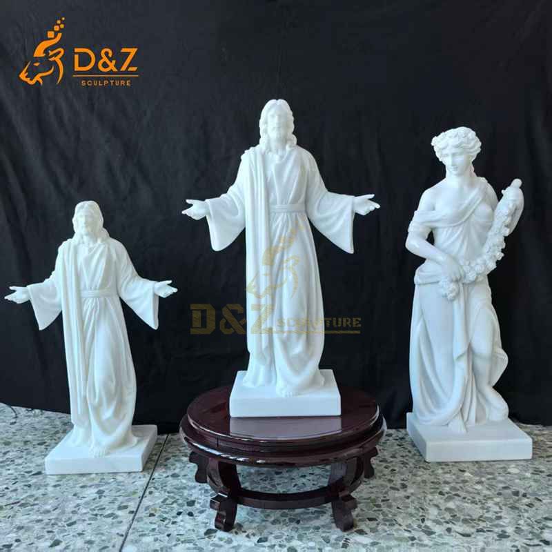 White Marble Jesus with Open Arms Statue for Sale DZJ-270