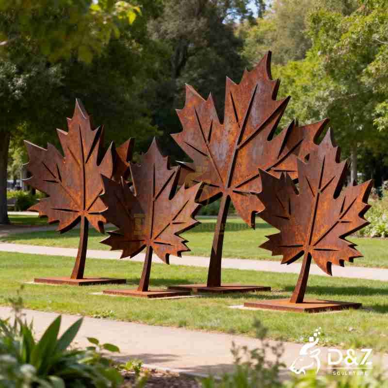 outdoor corten steel sculpture