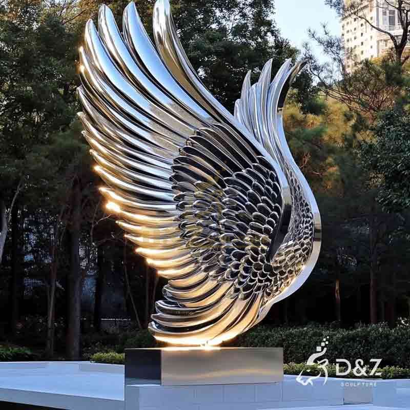 metal wing sculpture