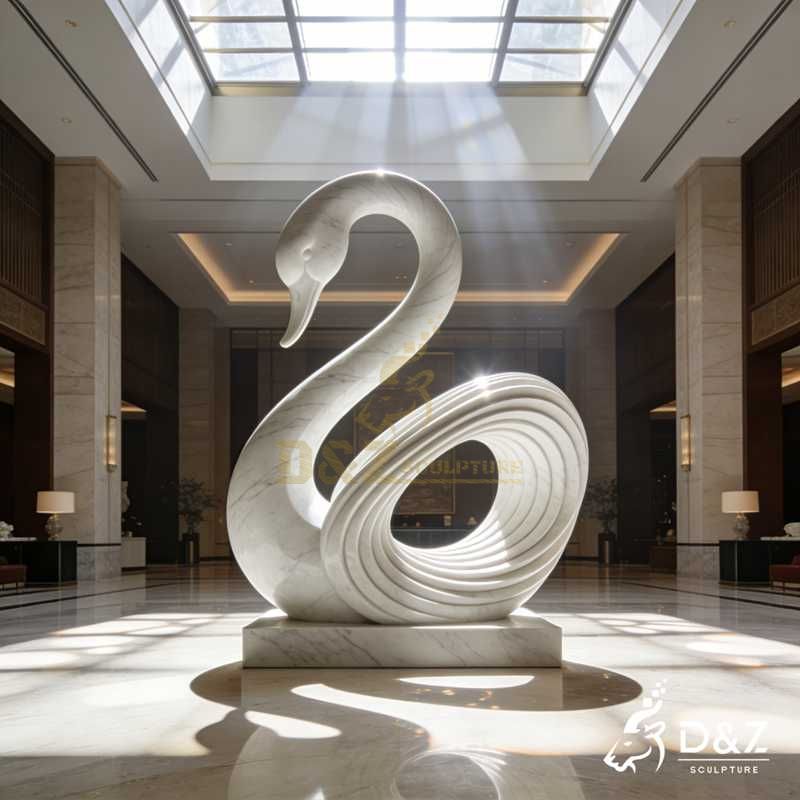 abstract swan statue