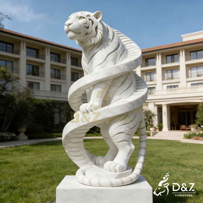 white tiger statue
