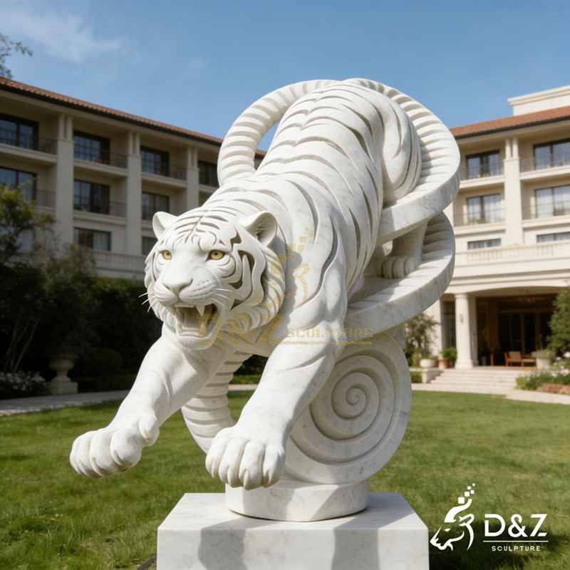 large white tiger statue