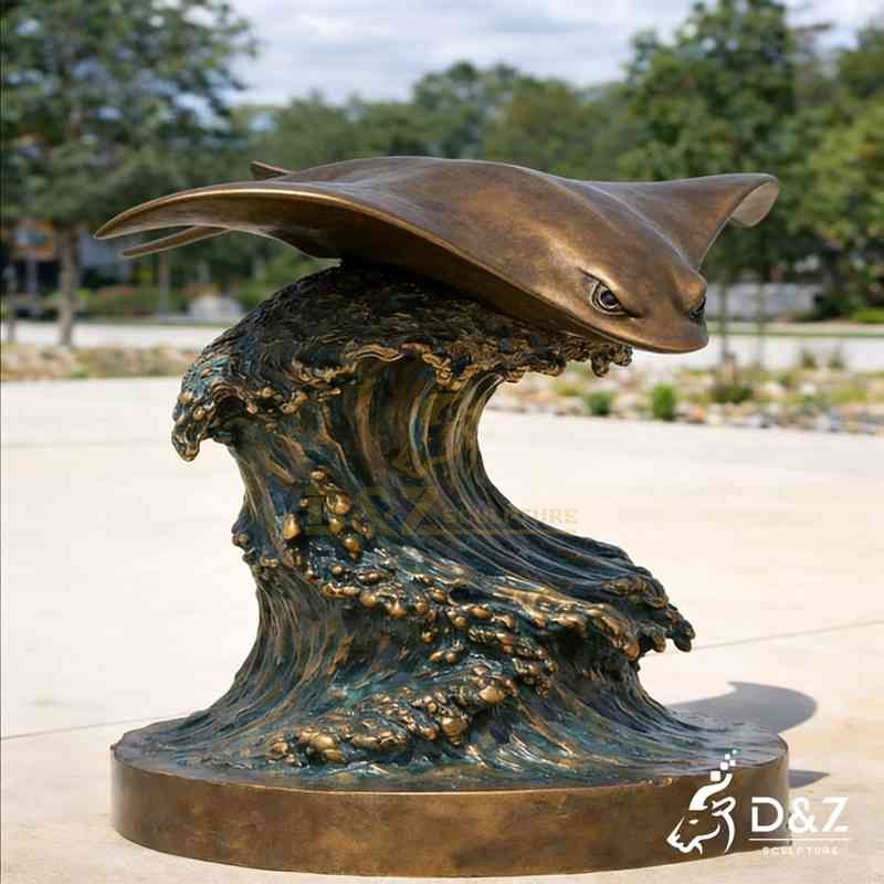 bronze fish statue