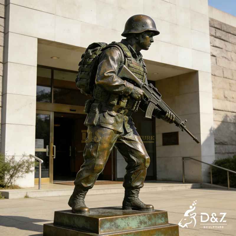 bronze soldier statue