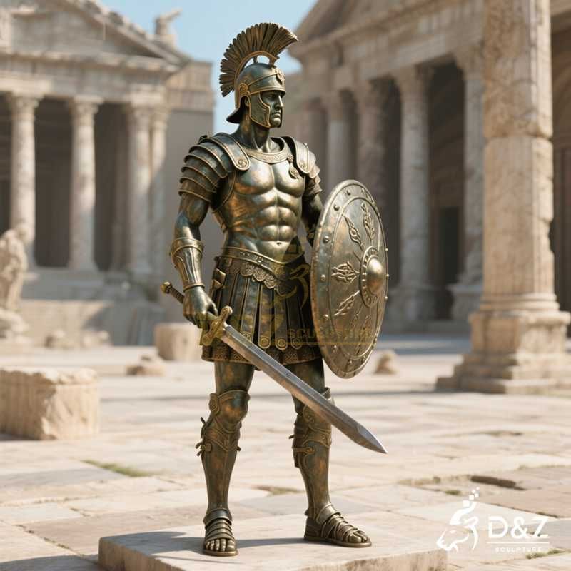 Large Outdoor Bronze Roman Soldier Statue for Sale DZJ-293