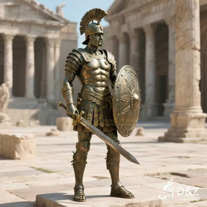 Large Outdoor Bronze Roman Soldier Statue for Sale DZJ-293