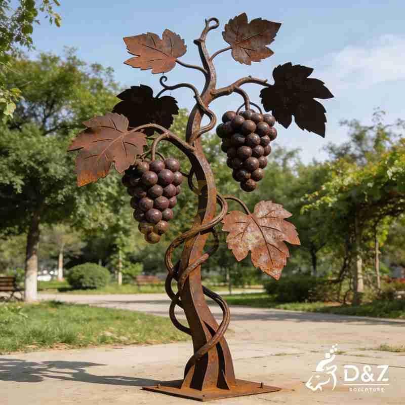Outdoor Corten Steel Grapevine Sculpture for Sale DZJ-295