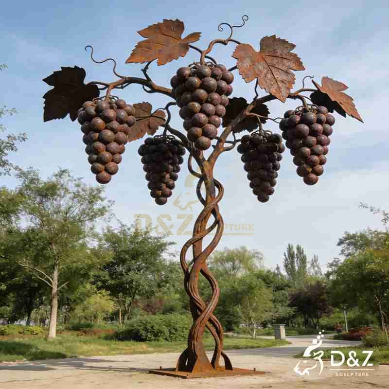 Outdoor Corten Steel Grapevine Sculpture for Sale DZJ-295