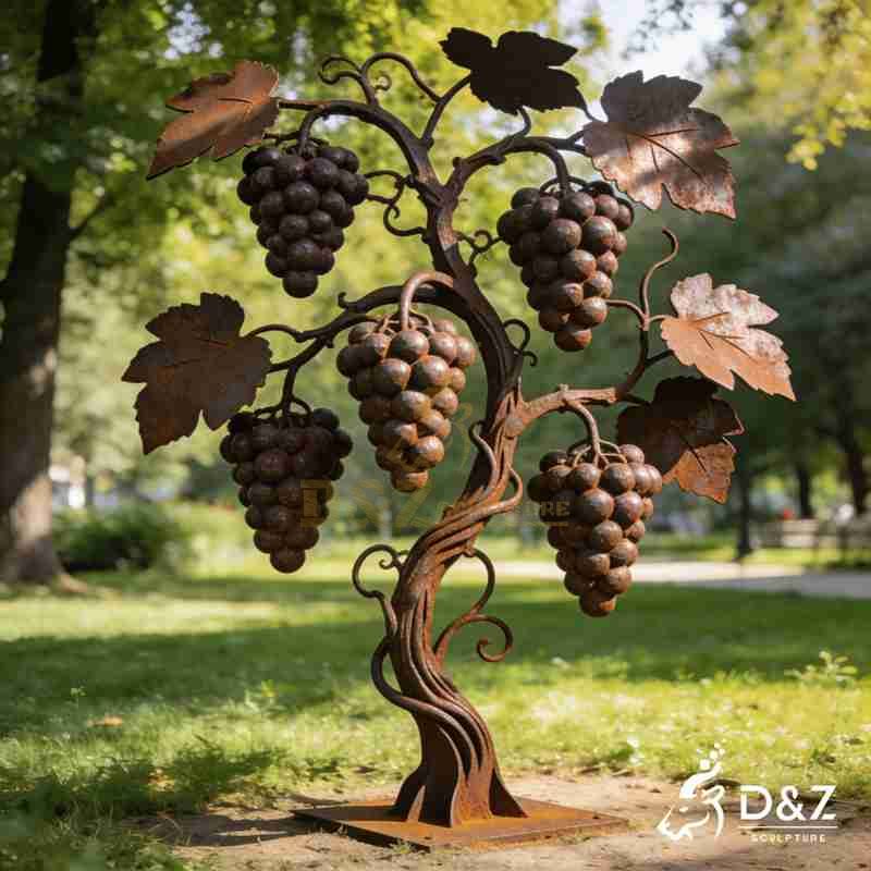 Outdoor Corten Steel Grapevine Sculpture for Sale DZJ-295