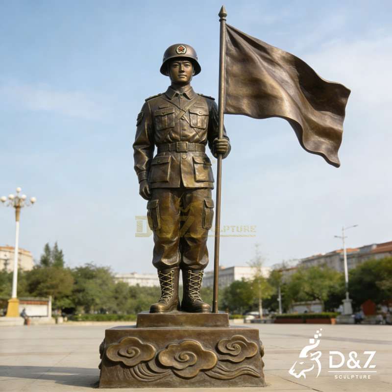 large soldier statue