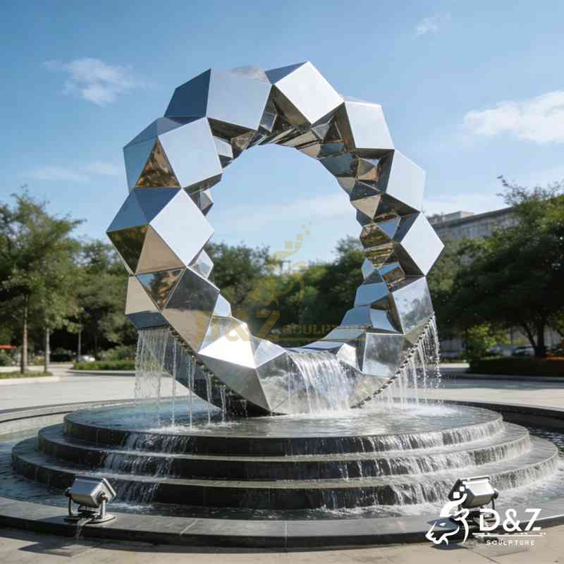 circular water fountain