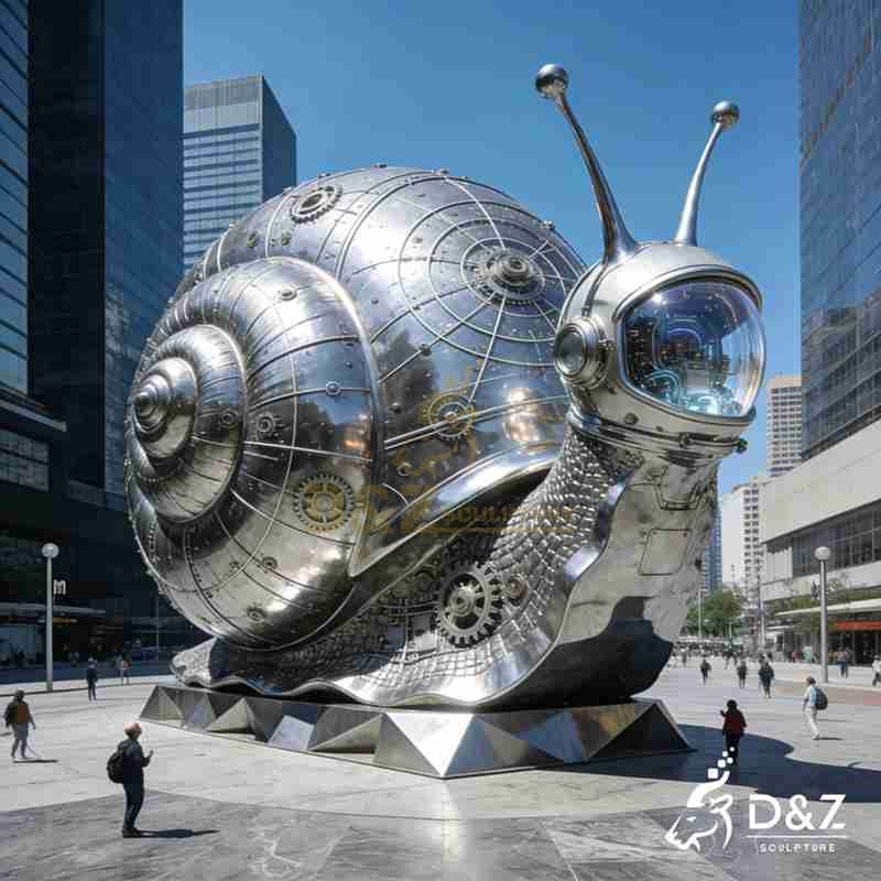 metal snail sculpture