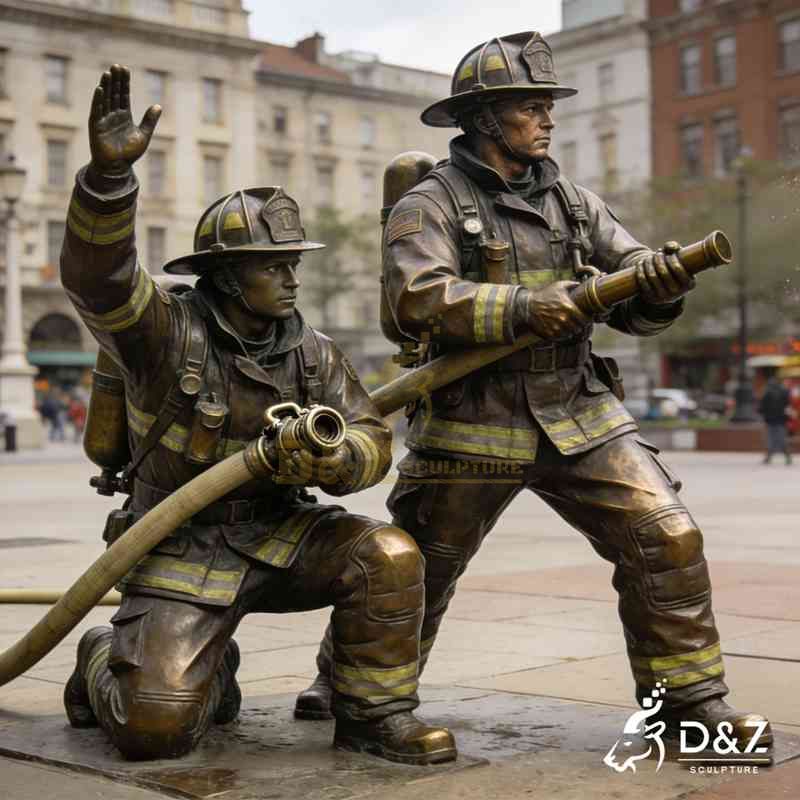 firefighter statue outdoor