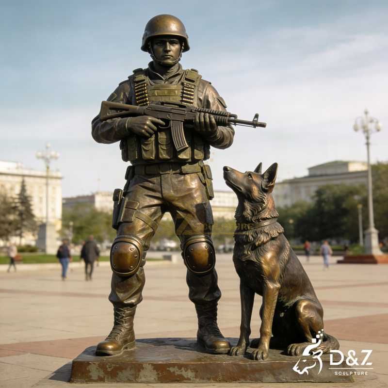 bronze soldier statue