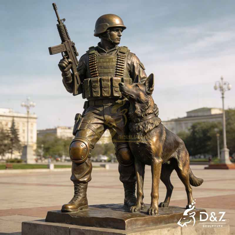 large soldier statue