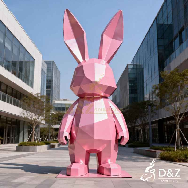 metal rabbit sculpture