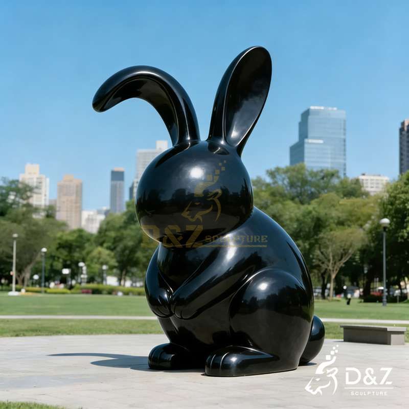 metal rabbit sculpture