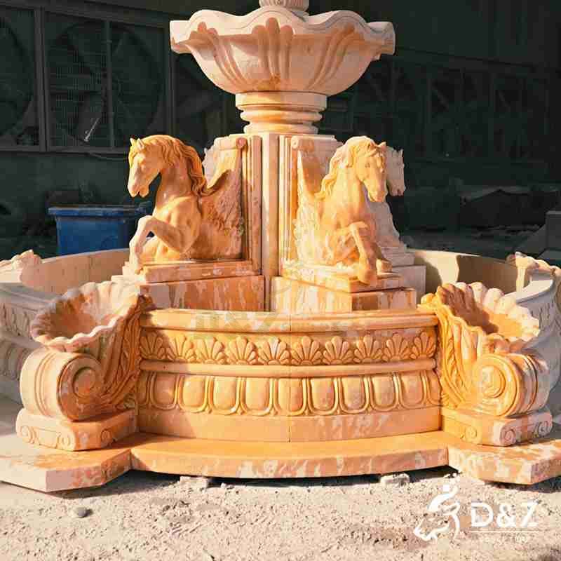 outdoor tiered fountain