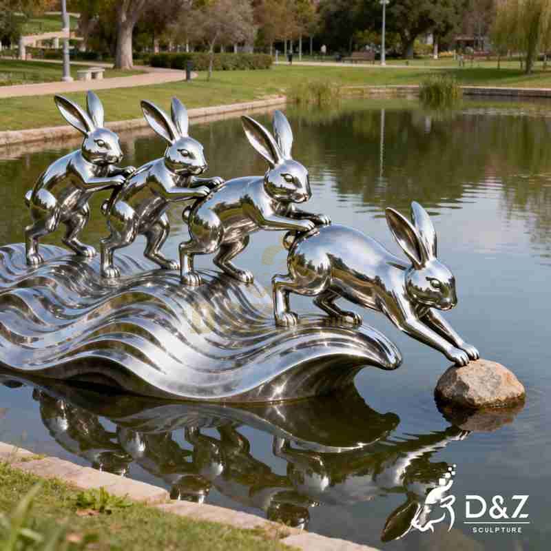 modern rabbit sculpture