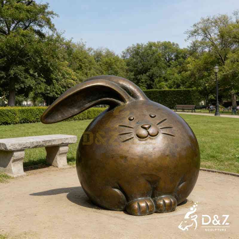 large rabbit statue
