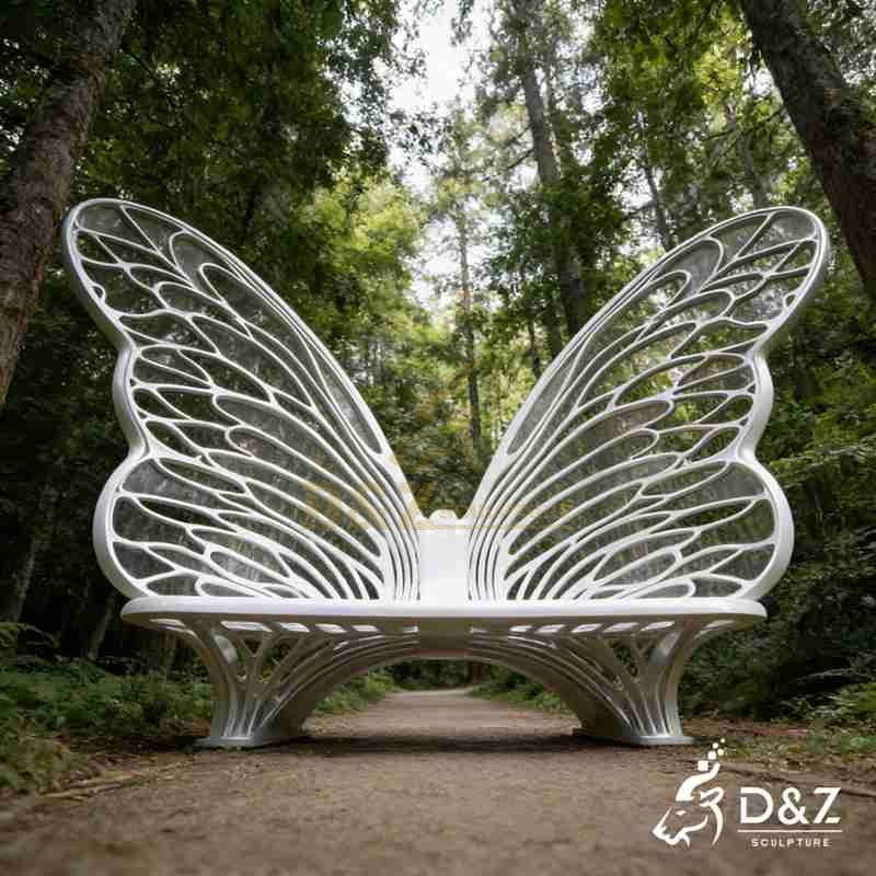metal butterfly bench