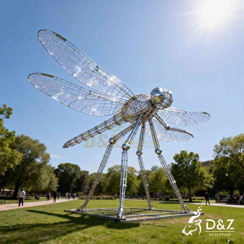 outdoor dragonfly sculpture