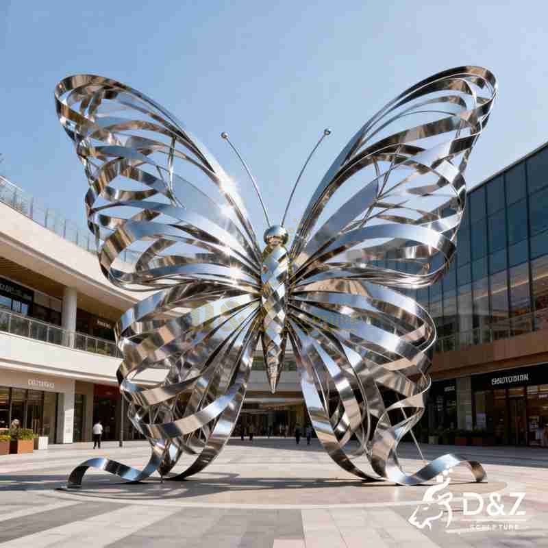 metal butterfly sculpture
