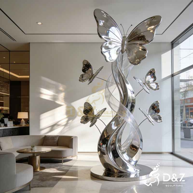 metal butterfly sculpture