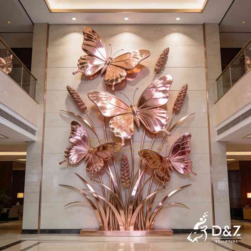 Large Modern Metal Butterfly Wall Sculpture Art DZJ-351