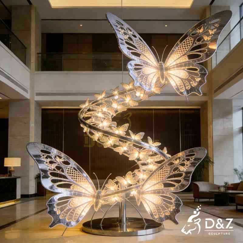 butterfly wings light sculpture
