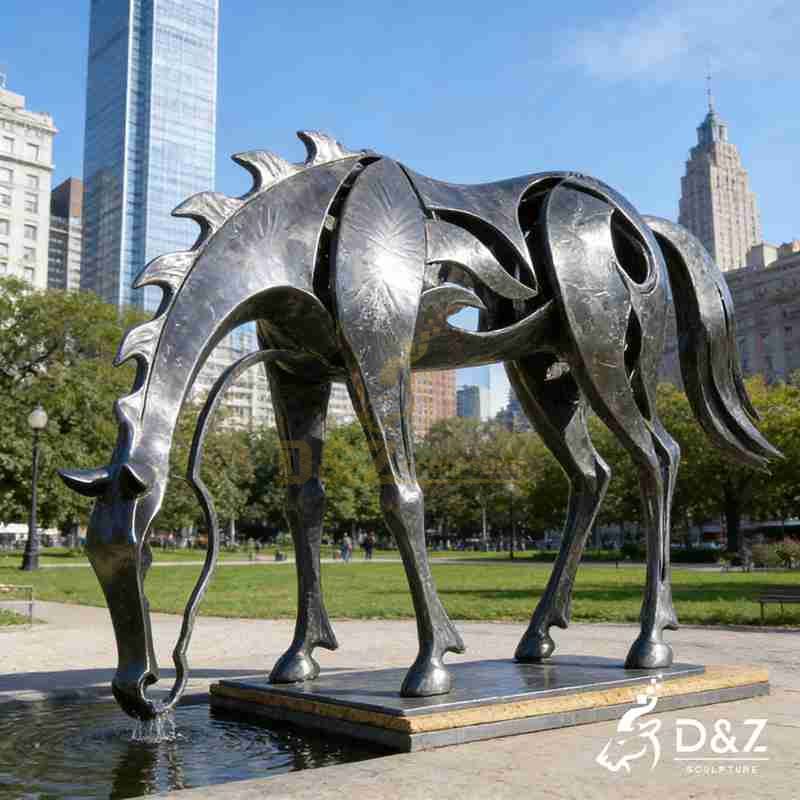 large metal horse sculpture