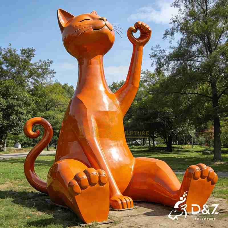 large cat sculpture