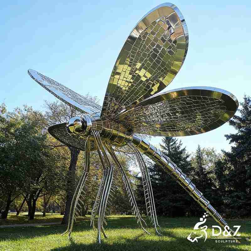 metal dragonfly sculpture