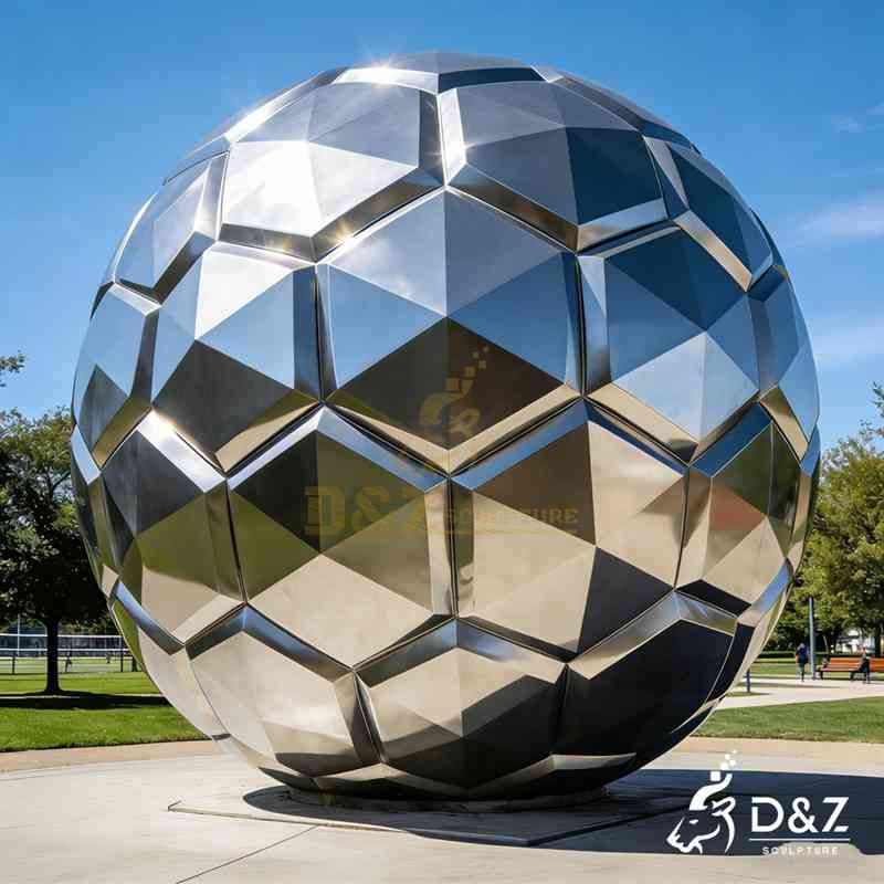 metal football sculpture